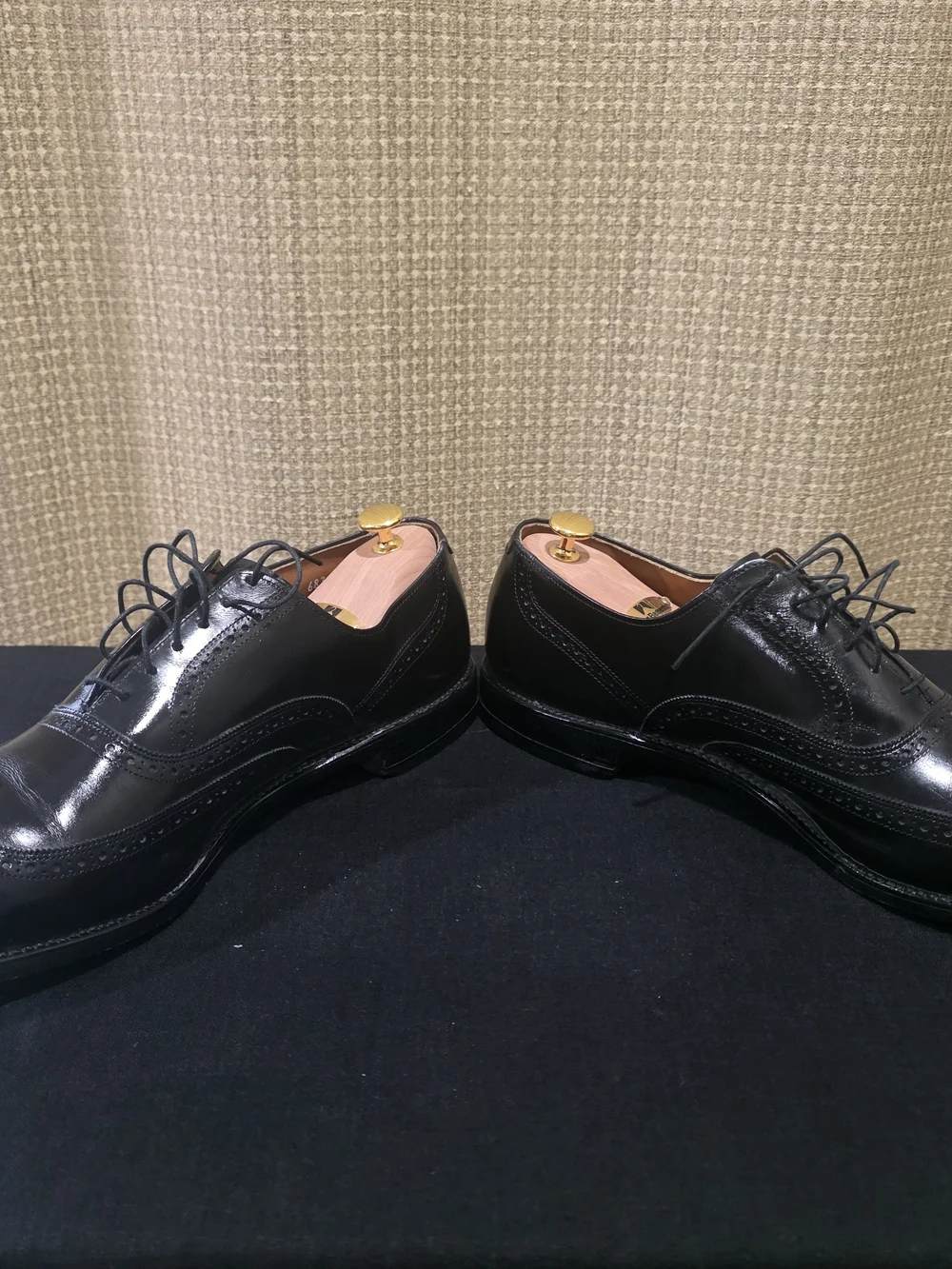 Allen Edmonds Black Leather Wingtip Oxfords